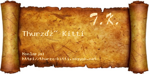 Thurzó Kitti névjegykártya
