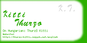 kitti thurzo business card